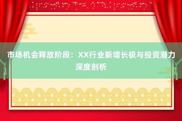 市场机会释放阶段：XX行业新增长极与投资潜力深度剖析